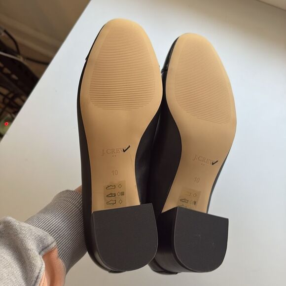 J Crew Cap-toe ballet block heels Womens Size 10 Black - Picture 4 of 11